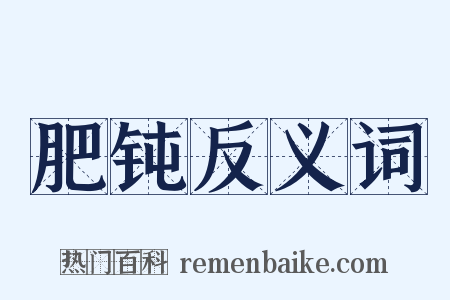 肥钝反义词是什么意思的图片